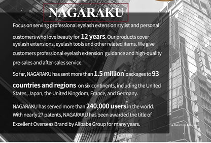 NAGARAKU Eyelash Extension Tweezers Makeup Stainless Steel