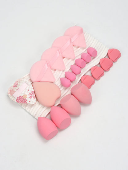 20 Pcs Pink Makeup Sponge and Makeup Puff Set Suitable for Face Cream and Powder Concealer Powder Makeup