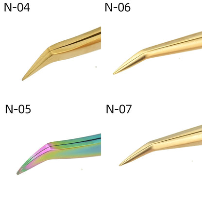NAGARAKU Eyelash Extension Tweezers Makeup Stainless Steel