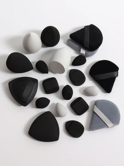 20 Pcs Pink Makeup Sponge and Makeup Puff Set Suitable for Face Cream and Powder Concealer Powder Makeup