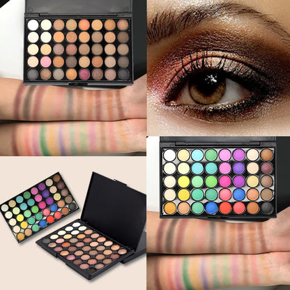 40 Colors Glitter Eyeshadow Palette Matte Waterproof Cosmetics Kit