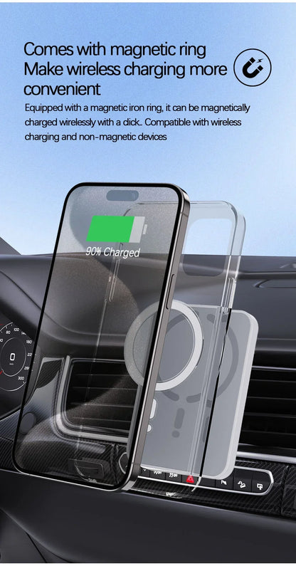 100W Magnetic Wireless Car Charger for iPhone