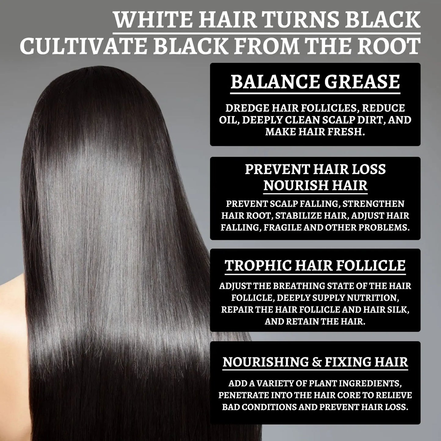 Black Ganoderma Lucidum Hair Liquid