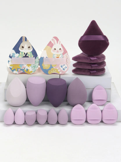 20 Pcs Pink Makeup Sponge and Makeup Puff Set Suitable for Face Cream and Powder Concealer Powder Makeup