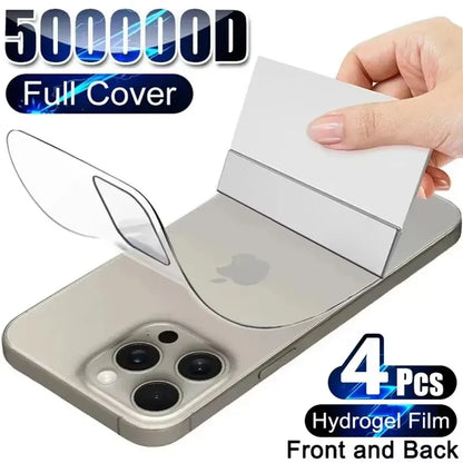 4Pcs Back Hydrogel Film for IPhone