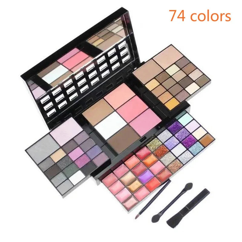 Colors Glitter Eyeshadow Palette Matte Waterproof Cosmetics Kit  MakeUp