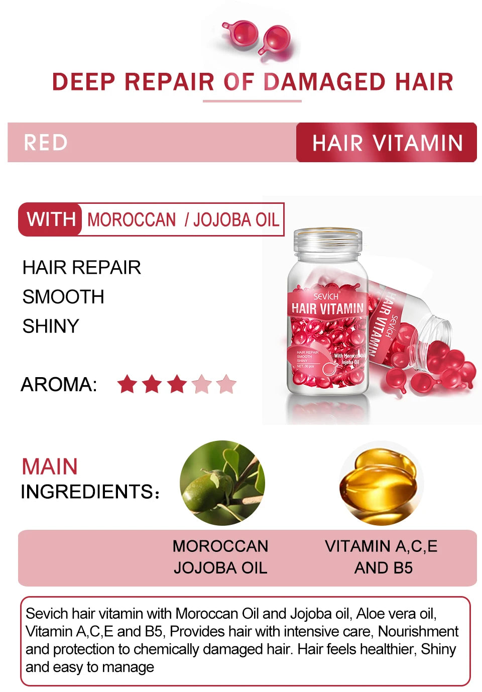 30 Capsules Anti Hair Loss Hair Vitamin