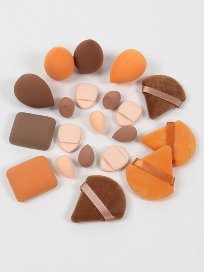 20 Pcs Pink Makeup Sponge and Makeup Puff Set Suitable for Face Cream and Powder Concealer Powder Makeup