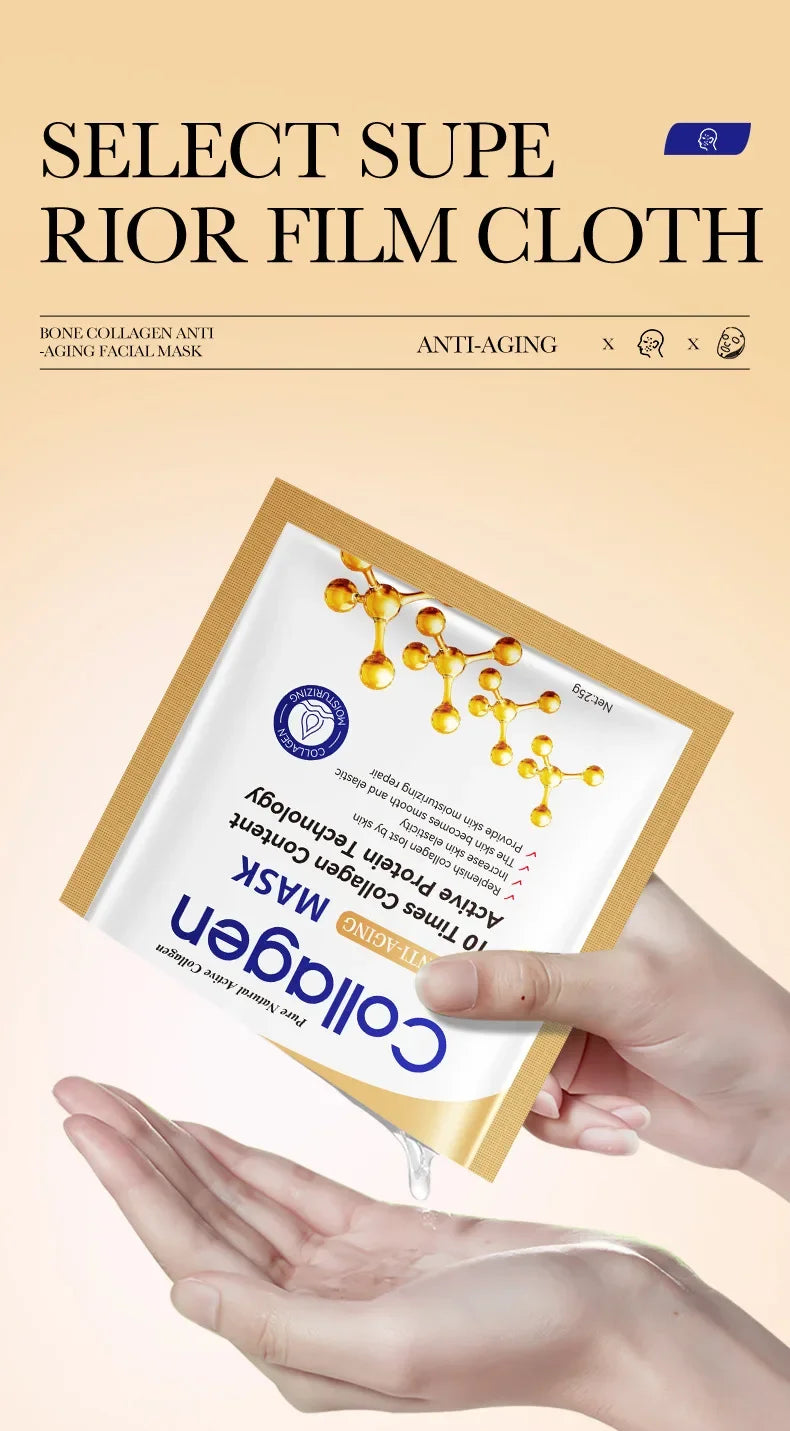 Anti-wrinkle Collagen Face Mask With 10 Sheets