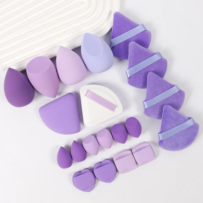 20 Pcs Pink Makeup Sponge and Makeup Puff Set Suitable for Face Cream and Powder Concealer Powder Makeup