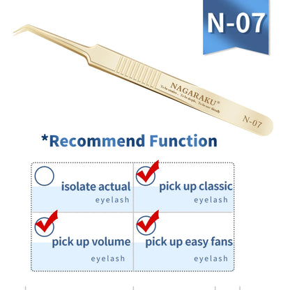 NAGARAKU Eyelash Extension Tweezers Makeup Stainless Steel