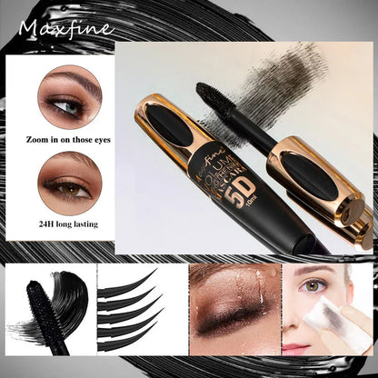 5D Silk Mascara with Big Eyes, Strong and Lasting Black Content