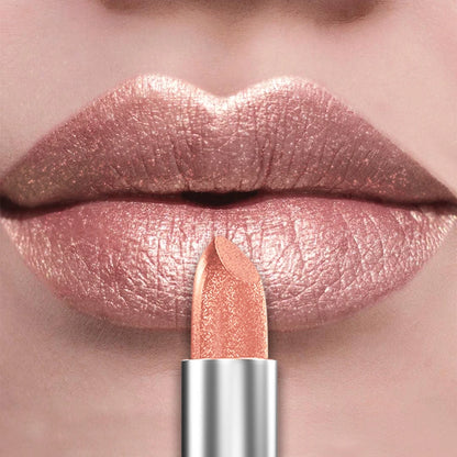 21Colors Bold & Intense Glitter Shiny Metallic Lipstick Pearlescent Lip Tint