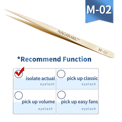 NAGARAKU Eyelash Extension Tweezers Makeup Stainless Steel