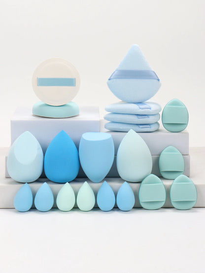 20 Pcs Pink Makeup Sponge and Makeup Puff Set Suitable for Face Cream and Powder Concealer Powder Makeup