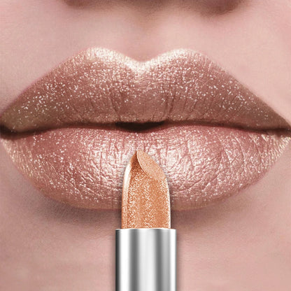 21Colors Bold & Intense Glitter Shiny Metallic Lipstick Pearlescent Lip Tint