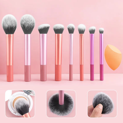 8 Pro Makeup Brush Set - Soft, Premium