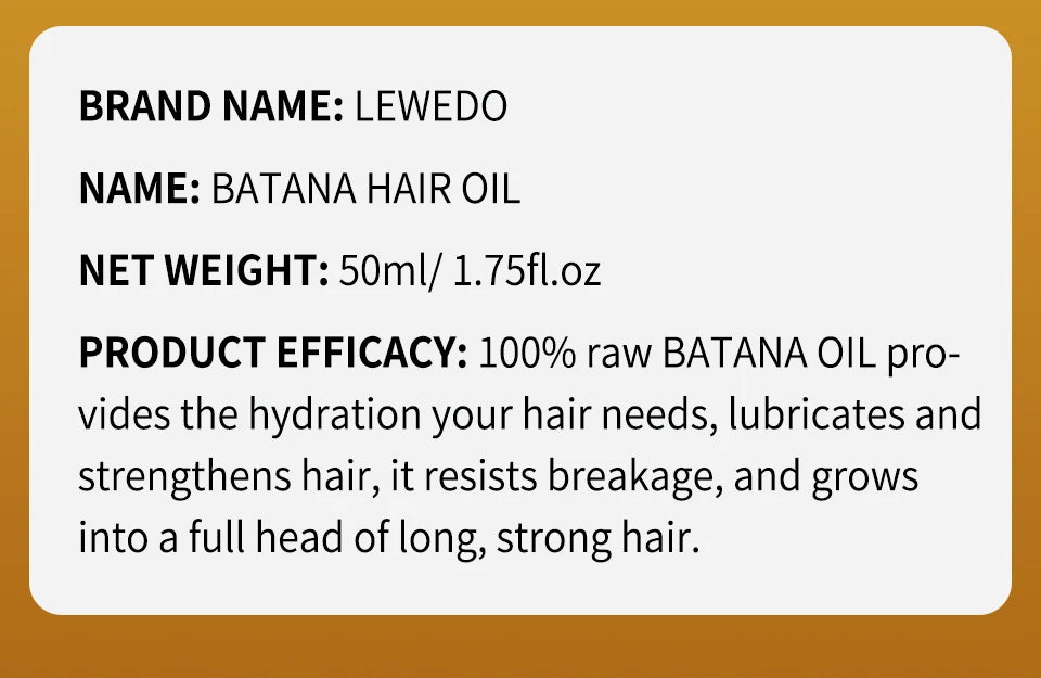 Lewedo Naturals Batana Oil Fast Hair Growth