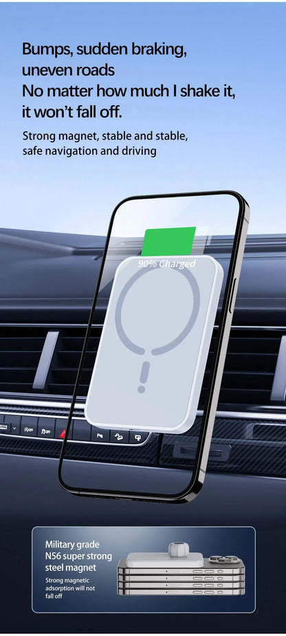 100W Magnetic Wireless Car Charger for iPhone