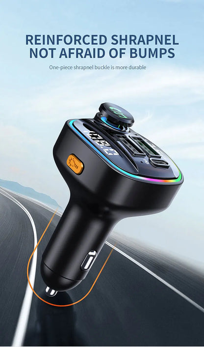 Bluetooth 5.0 FM Transmitter Handsfree Car Radio Modulator MP3 Player