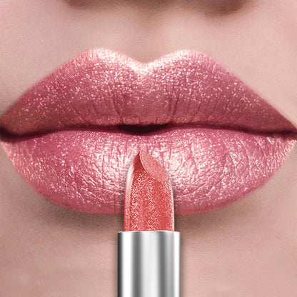 21Colors Bold & Intense Glitter Shiny Metallic Lipstick Pearlescent Lip Tint