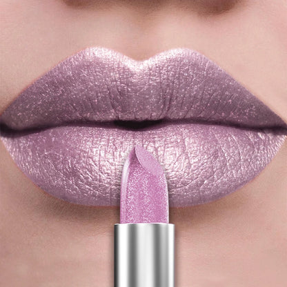 21Colors Bold & Intense Glitter Shiny Metallic Lipstick Pearlescent Lip Tint