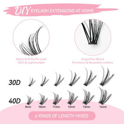 Lashes Clusters Set Extensions Kit