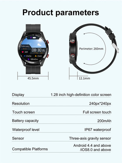 2025 New Voice Call Smart Watch Men GT Series 1.53 inch AMOLED Screen Sports Watch ECG+PPG Health Smartwatch For Android IOS