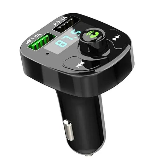 LED MP3 Car Bluetooth FM Hands-Free Bluetooth-compaitable 5.0 Transmitter 3.1A QC3.0