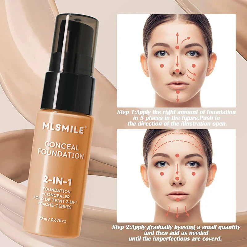 Face Foundation Cream Oil-Control Matte Professional Makeup