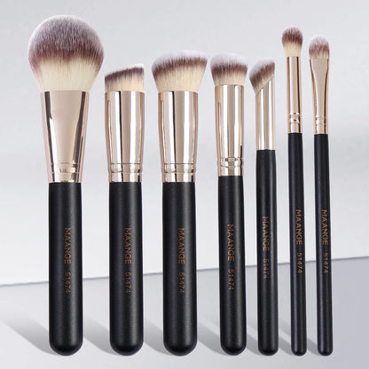 MAANGE 7 Makeup Brushes for Cosmetic Foundation Powder Concealer Blush
