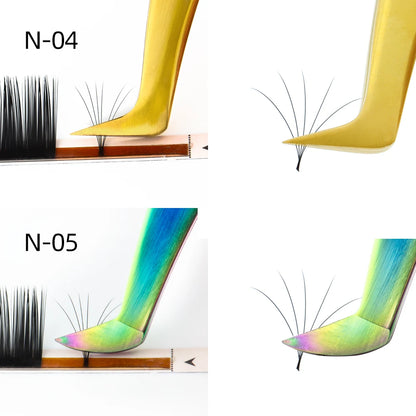 NAGARAKU Eyelash Extension Tweezers Makeup Stainless Steel