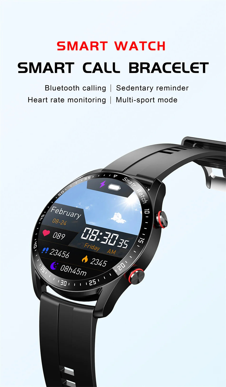 2025 New Voice Call Smart Watch Men GT Series 1.53 inch AMOLED Screen Sports Watch ECG+PPG Health Smartwatch For Android IOS