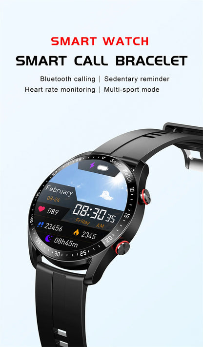 2025 New Voice Call Smart Watch Men GT Series 1.53 inch AMOLED Screen Sports Watch ECG+PPG Health Smartwatch For Android IOS