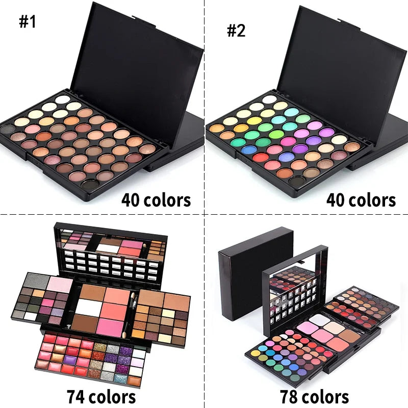 Colors Glitter Eyeshadow Palette Matte Waterproof Cosmetics Kit  MakeUp