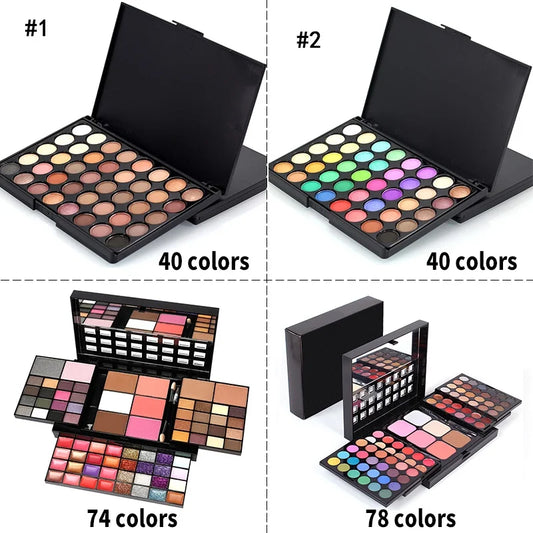 Colors Glitter Eyeshadow Palette Matte Waterproof Cosmetics Kit  MakeUp