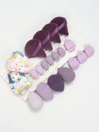 20 Pcs Pink Makeup Sponge and Makeup Puff Set Suitable for Face Cream and Powder Concealer Powder Makeup
