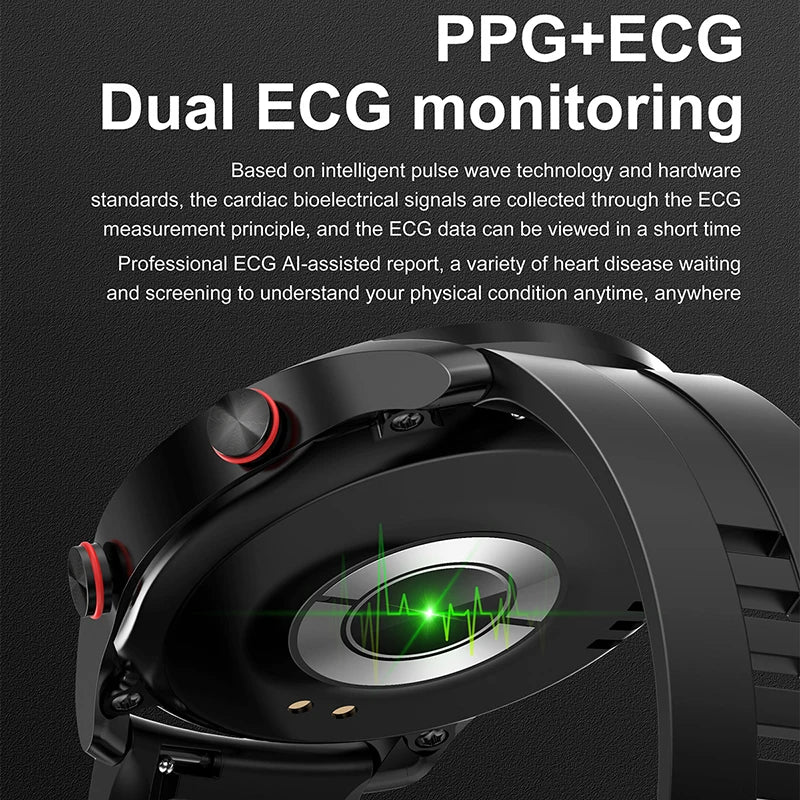2025 New Voice Call Smart Watch Men GT Series 1.53 inch AMOLED Screen Sports Watch ECG+PPG Health Smartwatch For Android IOS
