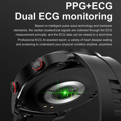 2025 New Voice Call Smart Watch Men GT Series 1.53 inch AMOLED Screen Sports Watch ECG+PPG Health Smartwatch For Android IOS