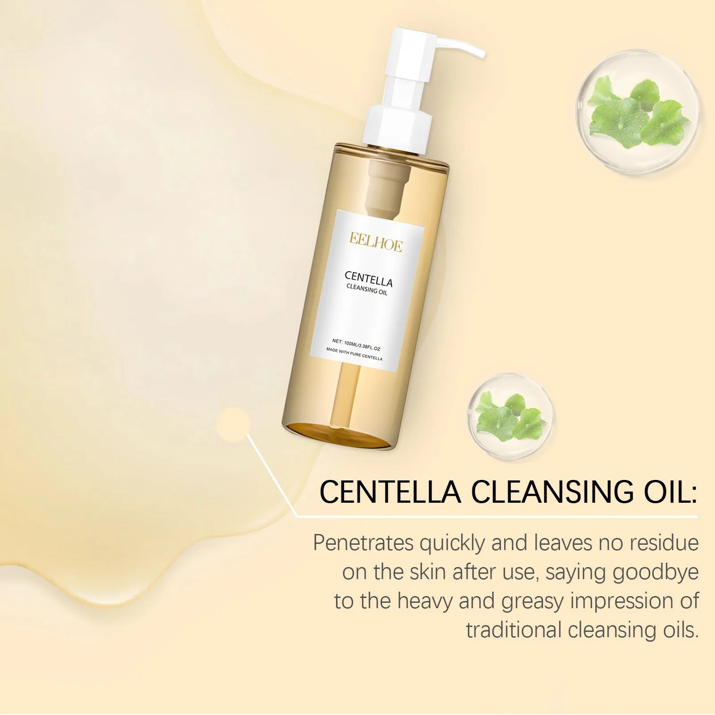 EELHOE Centella Cleansing Oil Facial Makeup Remover Moisturizing
