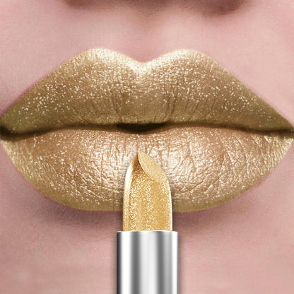 21Colors Bold & Intense Glitter Shiny Metallic Lipstick Pearlescent Lip Tint